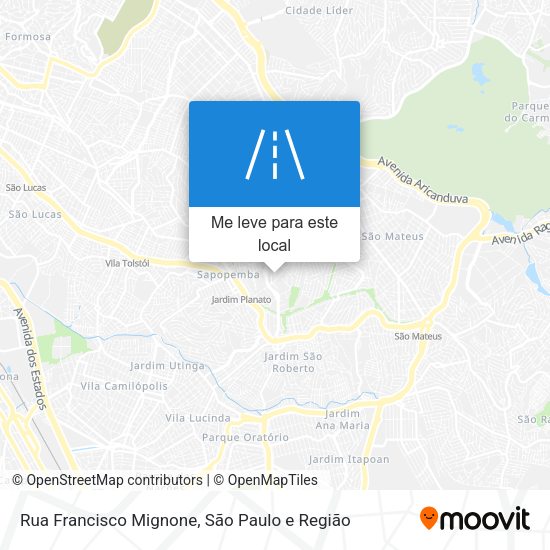 Rua Francisco Mignone mapa