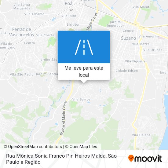 Rua Mônica Sonia Franco Pin Heiros Malda mapa