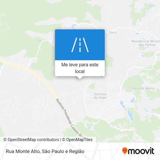 Rua Monte Alto mapa