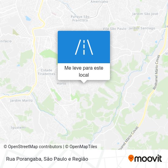 Rua Porangaba mapa
