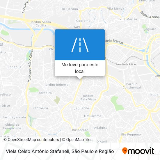 Viela Celso Antônio Stafaneli mapa