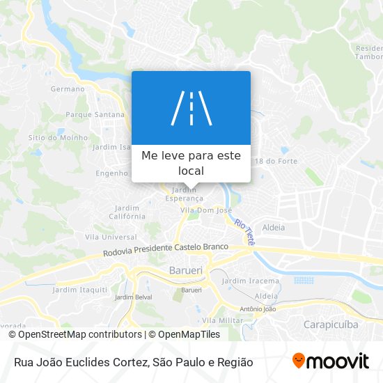 Rua João Euclides Cortez mapa