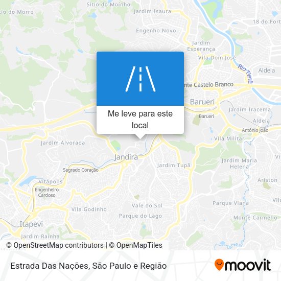 Estrada Das Nações mapa