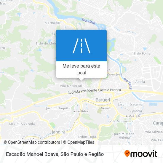 Escadão Manoel Boava mapa