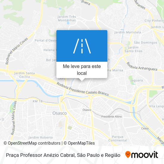 Praça Professor Anézio Cabral mapa