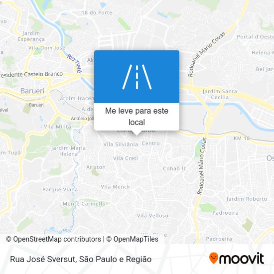 Rua José Sversut mapa