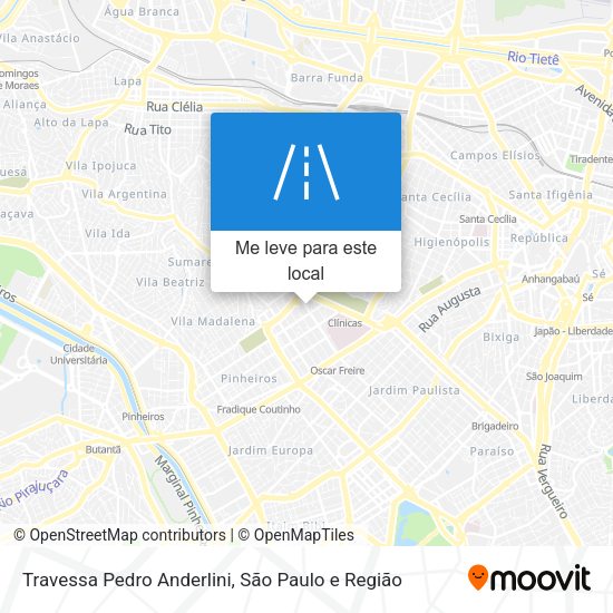 Travessa Pedro Anderlini mapa