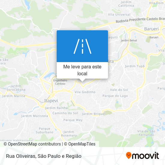 Rua Oliveiras mapa