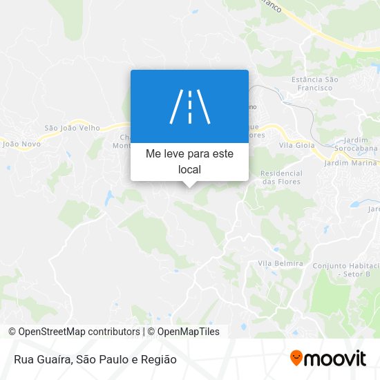 Rua Guaíra mapa