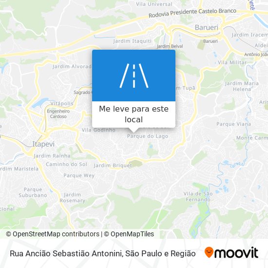 Rua Ancião Sebastião Antonini mapa