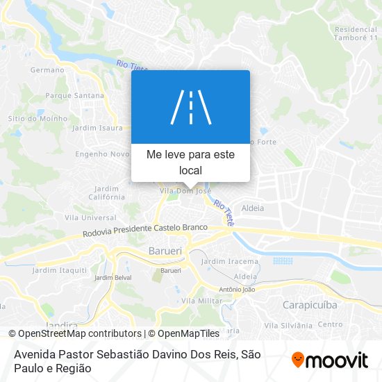 Avenida Pastor Sebastião Davino Dos Reis mapa