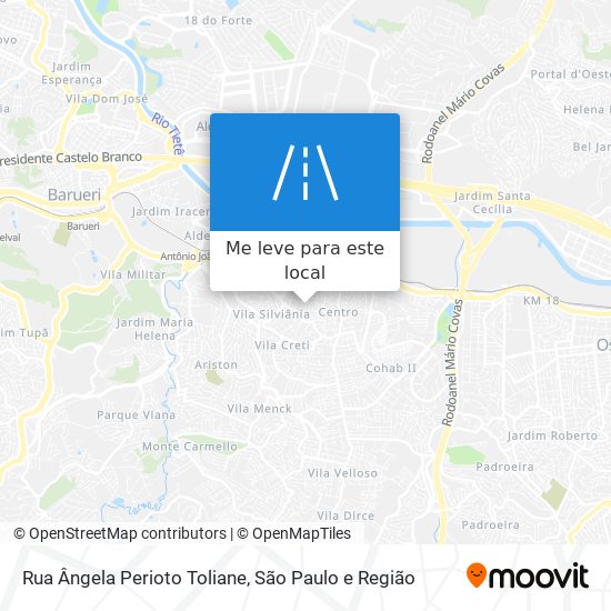 Rua Ângela Perioto Toliane mapa