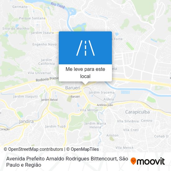 Avenida Prefeito Arnaldo Rodrigues Bittencourt mapa