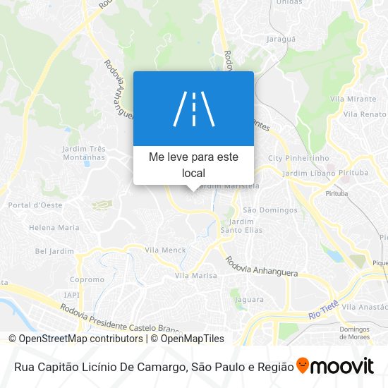 Rua Capitão Licínio De Camargo mapa