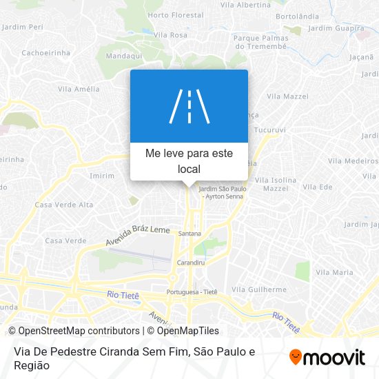 Via De Pedestre Ciranda Sem Fim mapa