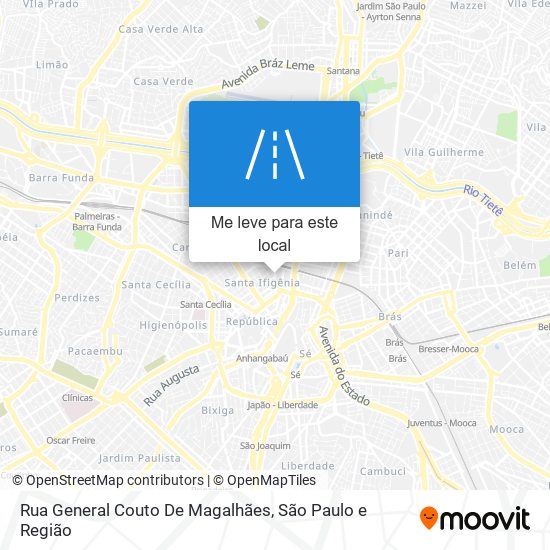 Rua General Couto De Magalhães mapa
