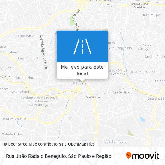 Rua João Radaic Benegulo mapa