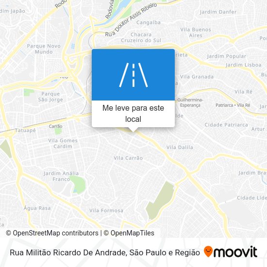 Rua Militão Ricardo De Andrade mapa