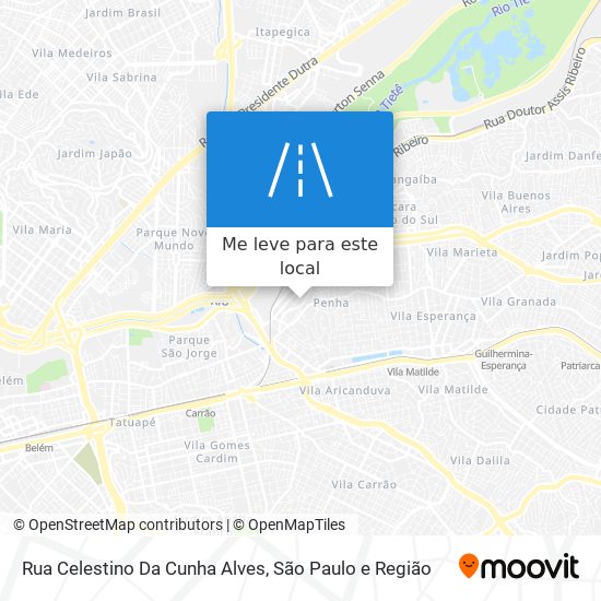 Rua Celestino Da Cunha Alves mapa