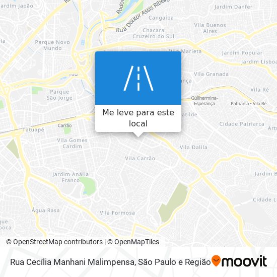 Rua Cecília Manhani Malimpensa mapa