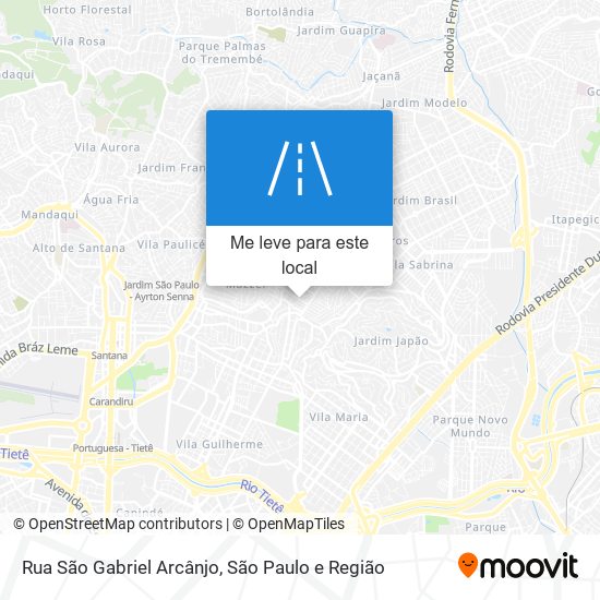 Rua São Gabriel Arcânjo mapa