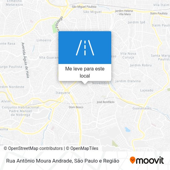 Rua Antônio Moura Andrade mapa