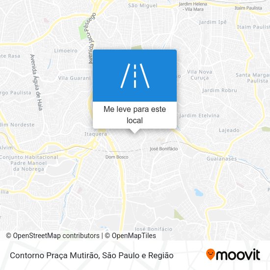 Contorno Praça Mutirão mapa