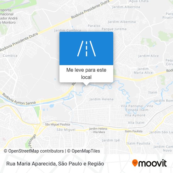 Rua Maria Aparecida mapa