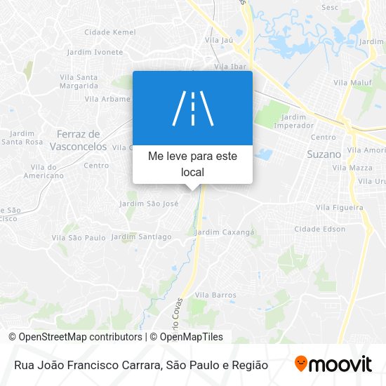 Rua João Francisco Carrara mapa