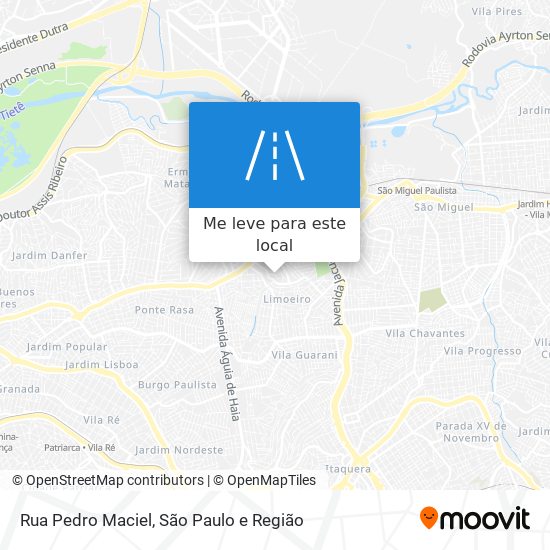 Rua Pedro Maciel mapa