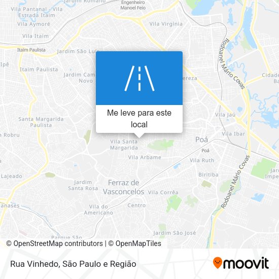 Rua Vinhedo mapa