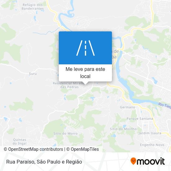 Rua Paraíso mapa