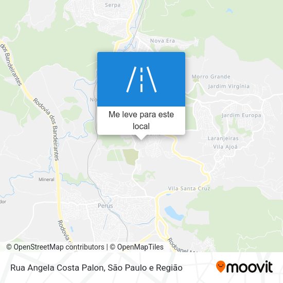 Rua Angela Costa Palon mapa