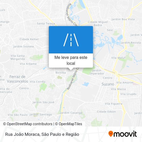Rua João Moraca mapa