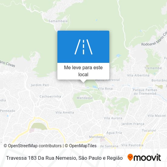 Travessa 183 Da Rua Nemesio mapa