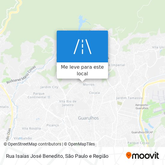 Rua Isaías José Benedito mapa