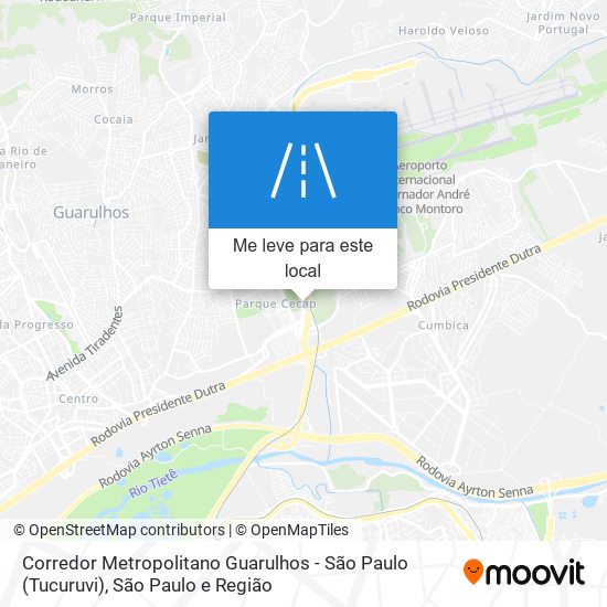 Corredor Metropolitano Guarulhos - São Paulo (Tucuruvi) mapa