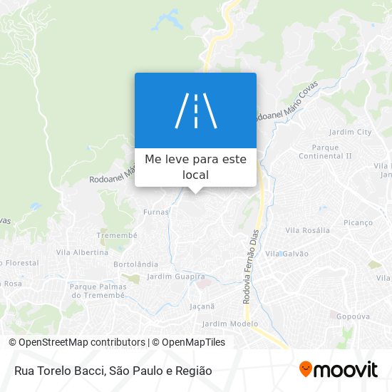 Rua Torelo Bacci mapa