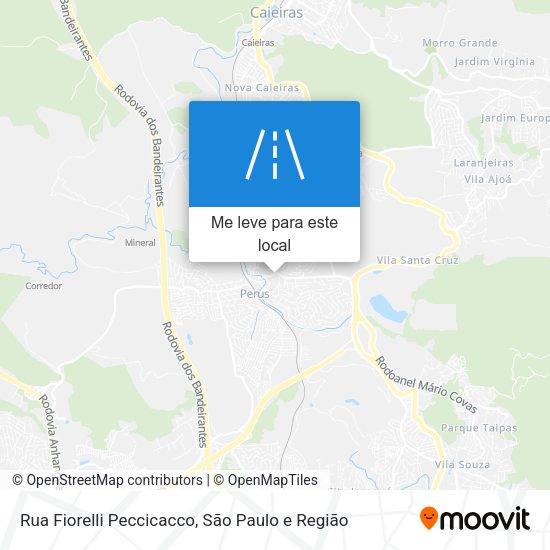 Rua Fiorelli Peccicacco mapa