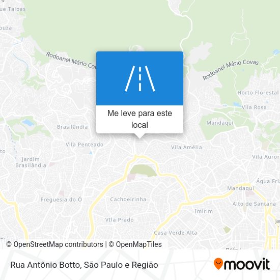 Rua Antônio Botto mapa