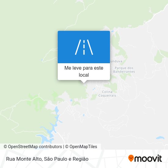 Rua Monte Alto mapa