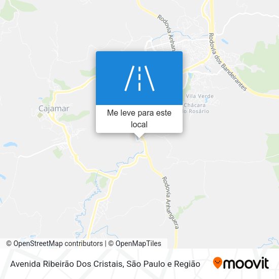 Avenida Ribeirão Dos Cristais mapa