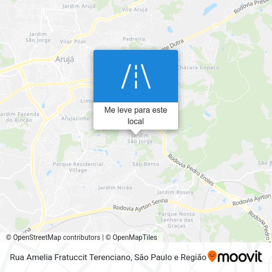 Rua Amelia Fratuccit Terenciano mapa