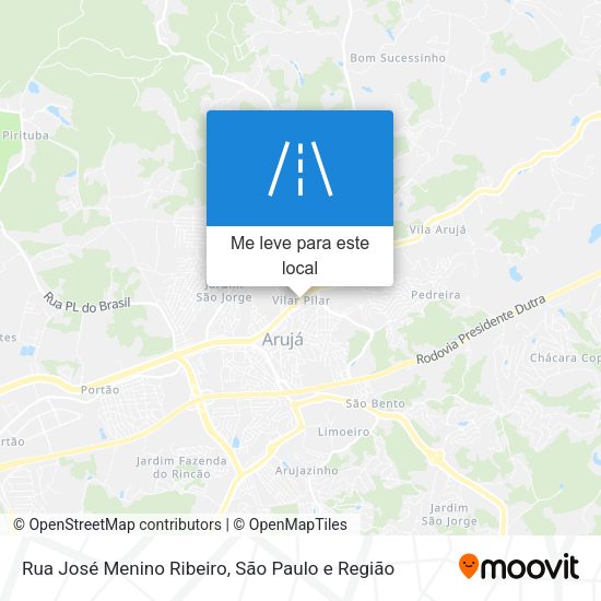 Rua José Menino Ribeiro mapa