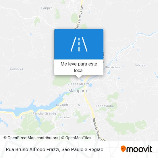 Rua Bruno Alfredo Frazzi mapa