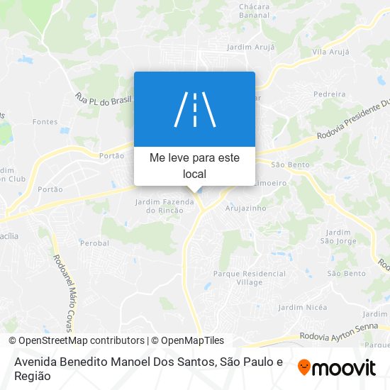 Avenida Benedito Manoel Dos Santos mapa