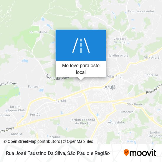 Rua José Faustino Da Silva mapa