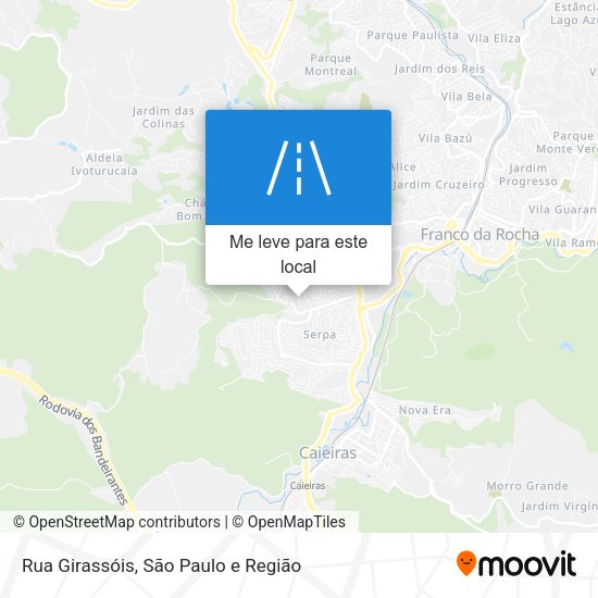 Rua Girassóis mapa