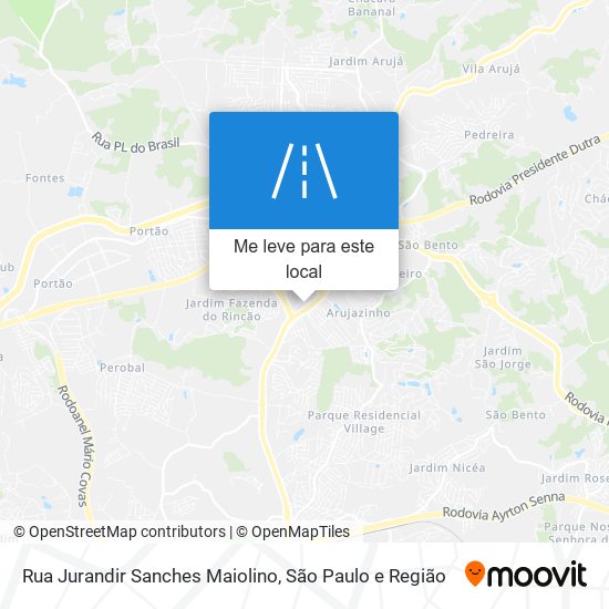 Rua Jurandir Sanches Maiolino mapa