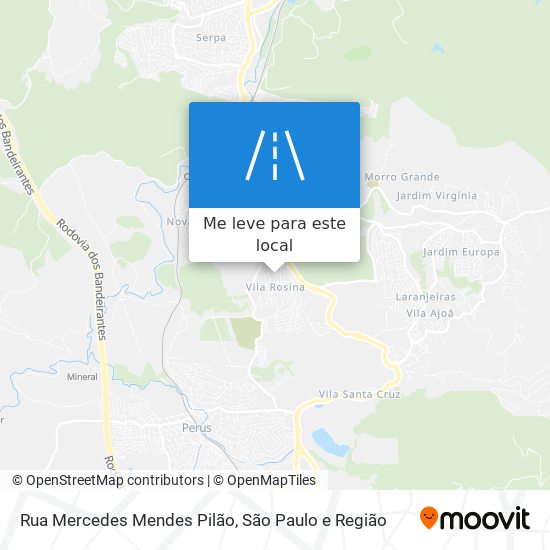 Rua Mercedes Mendes Pilão mapa